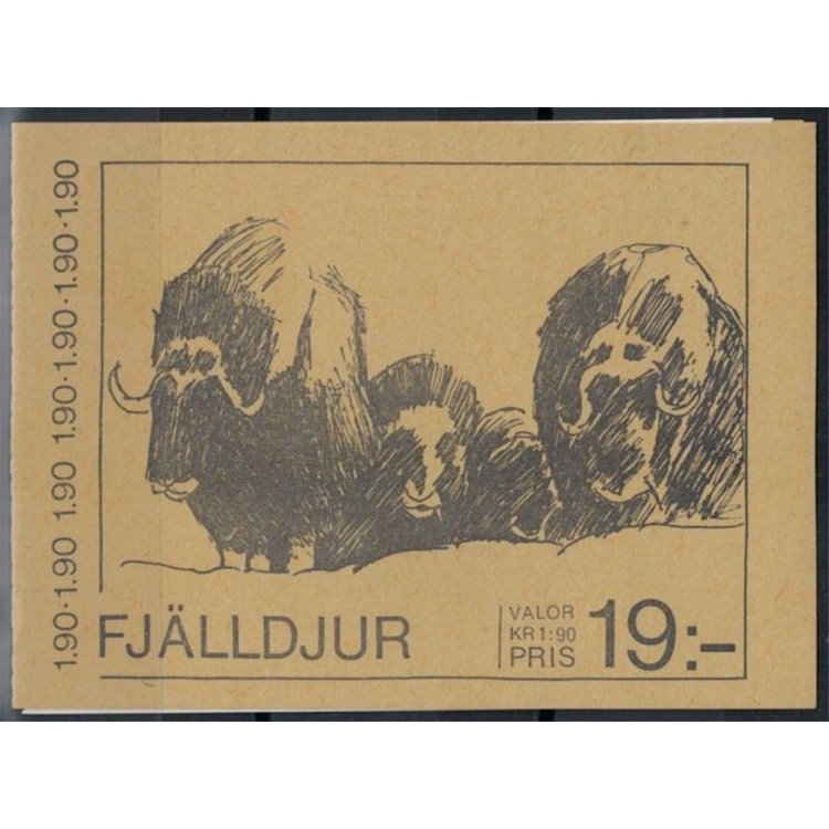 SWEDEN 1984 Flora and fauna 5x2v in booklet