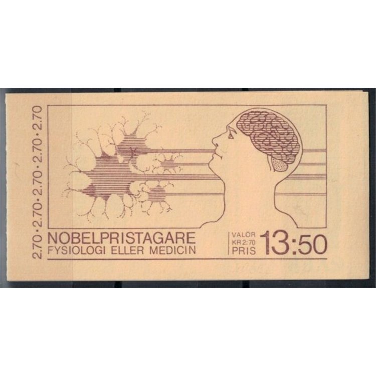 SWEDEN 1984 Nobel prize winners in medicine 5v in booklet