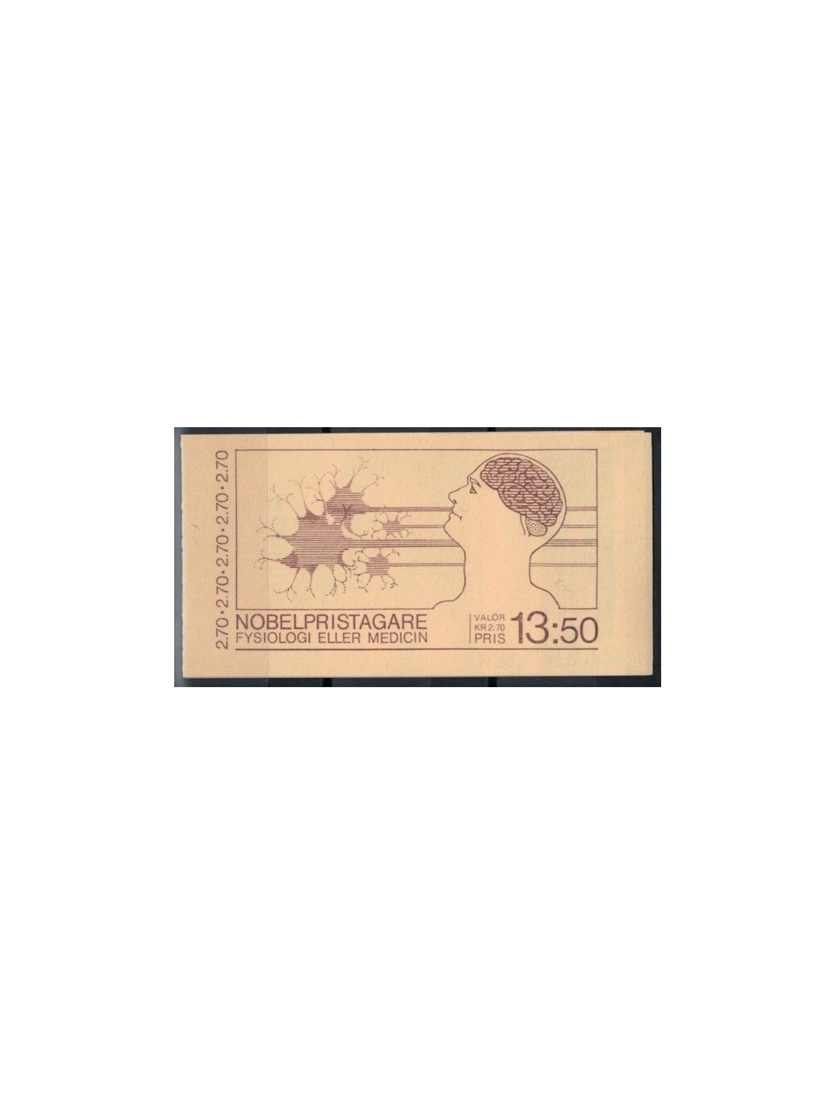 SWEDEN 1984 Nobel prize winners in medicine 5v in booklet