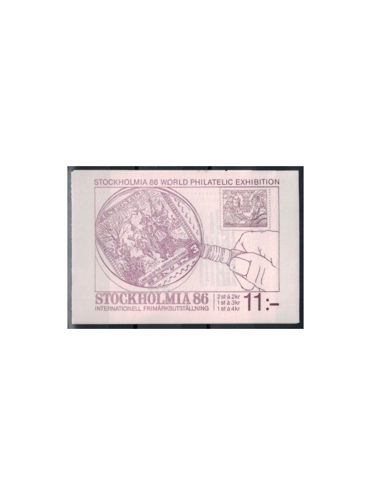 SVEZIA 1986 Esposizione filatelica Stockholmia 11KR 4v in libretto