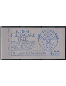 SVEZIA 1986 Premi nobel per la pace - Nobel prize winners 5v in libretto