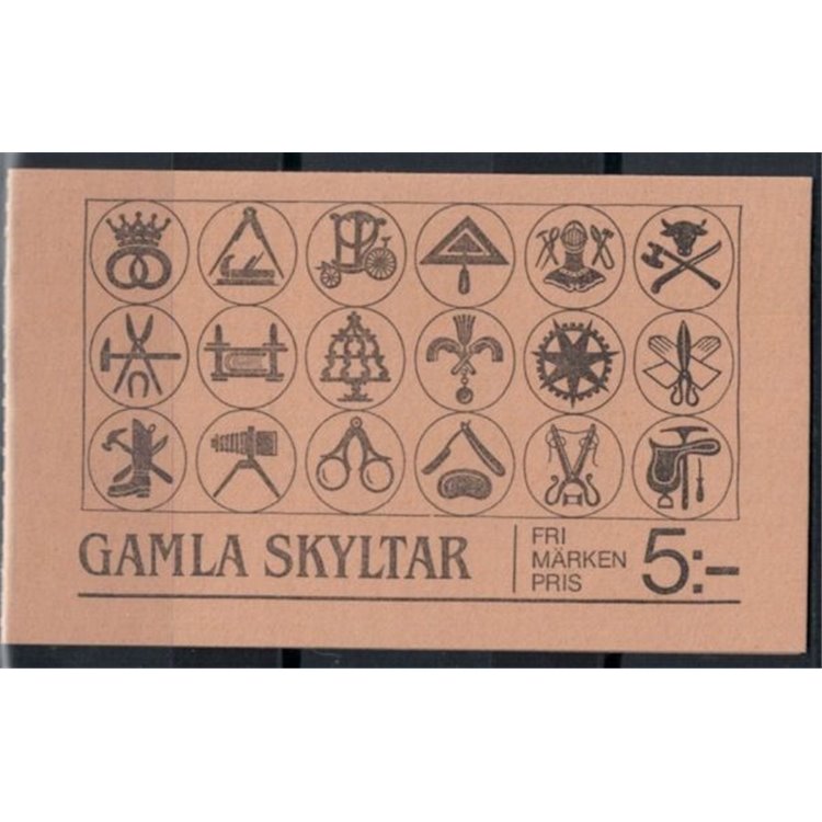 SWEDEN 1985 Shop signs 6v in booklet