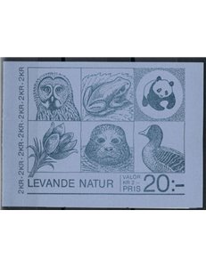 SWEDEN 1985 Nature conservation 5x2v in booklet