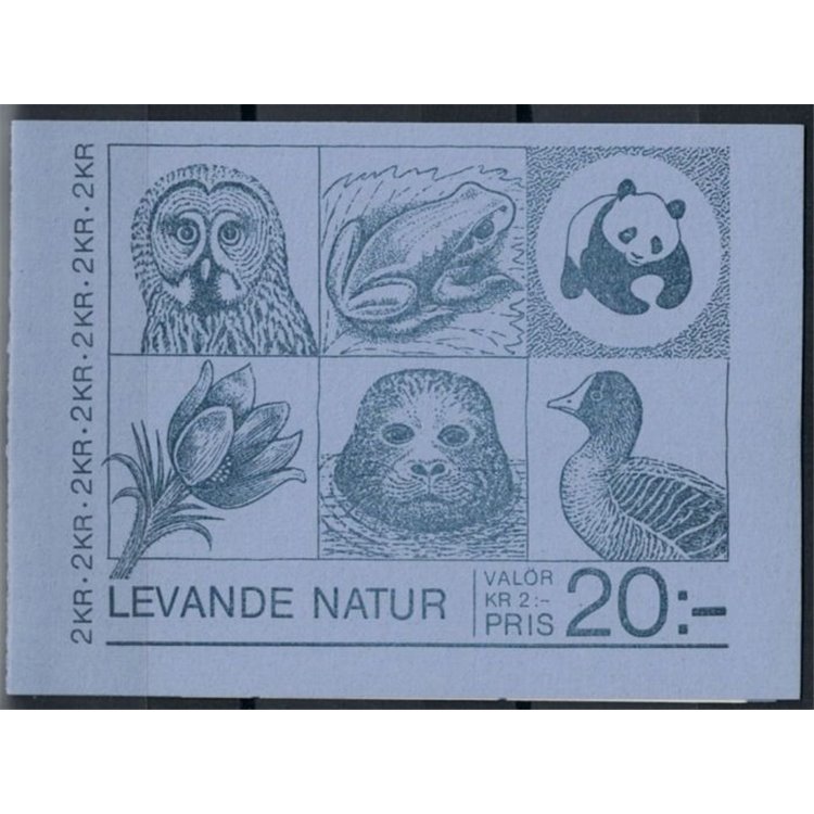 SVEZIA 1985 Natura vivente - Nature conservation 5x2v in libretto