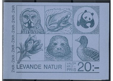 SWEDEN 1985 Nature conservation 5x2v in booklet