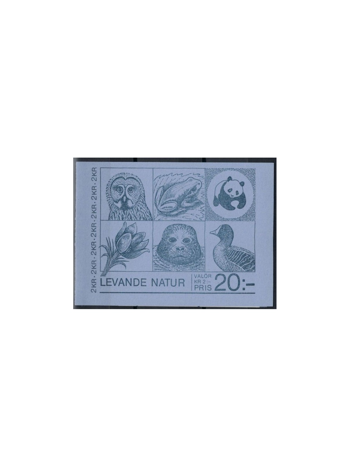 SVEZIA 1985 Natura vivente - Nature conservation 5x2v in libretto