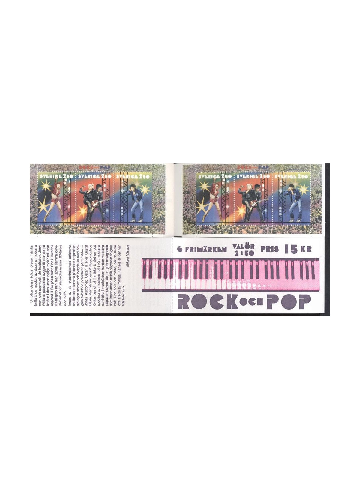 SWEDEN 1991 Modern music booklet MNH**