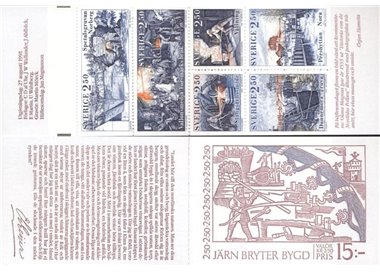 SWEDEN 1991 Iron industry 6v in booklet