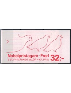 SWEDEN 1991 Nobel Peace Prize winners - Nobel prize winners 2x4v in booklet