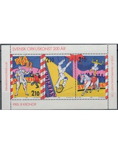 SVEZIA 1987 Circo - Circus 3v da libretto