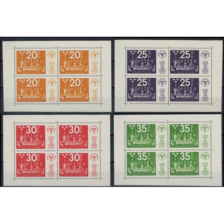 SVEZIA 1974 Esposizione filatelica Stockholmia 4 BF MNH**