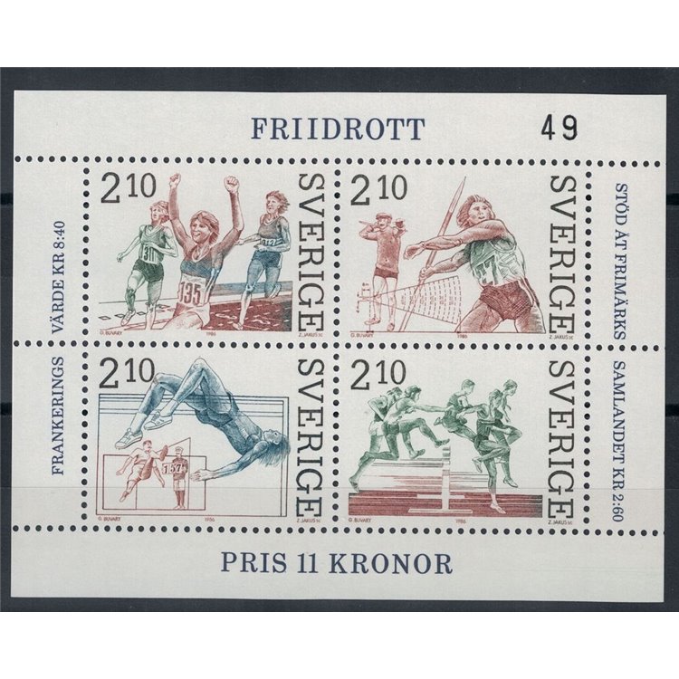 SVEZIA 1986 Atletica - Athletics BF