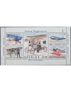 SWEDEN 1984 Aviation history s/s