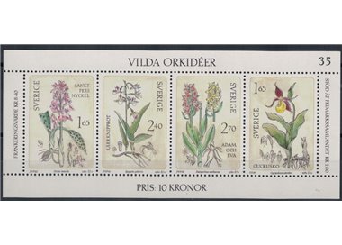 SWEDEN 1982 Wild orchids s/s