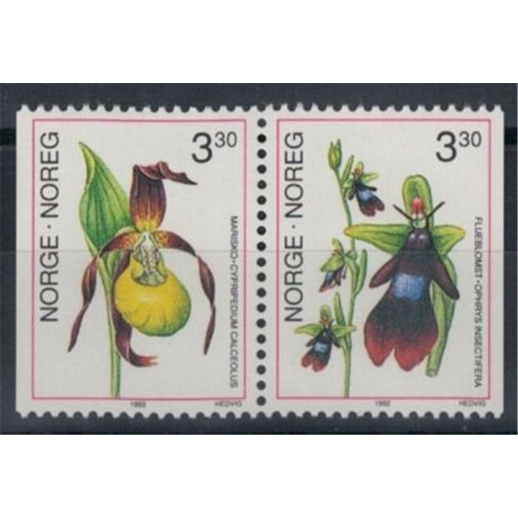NORVEGIA 1992 Orchidee - Orchids 2v MNH**