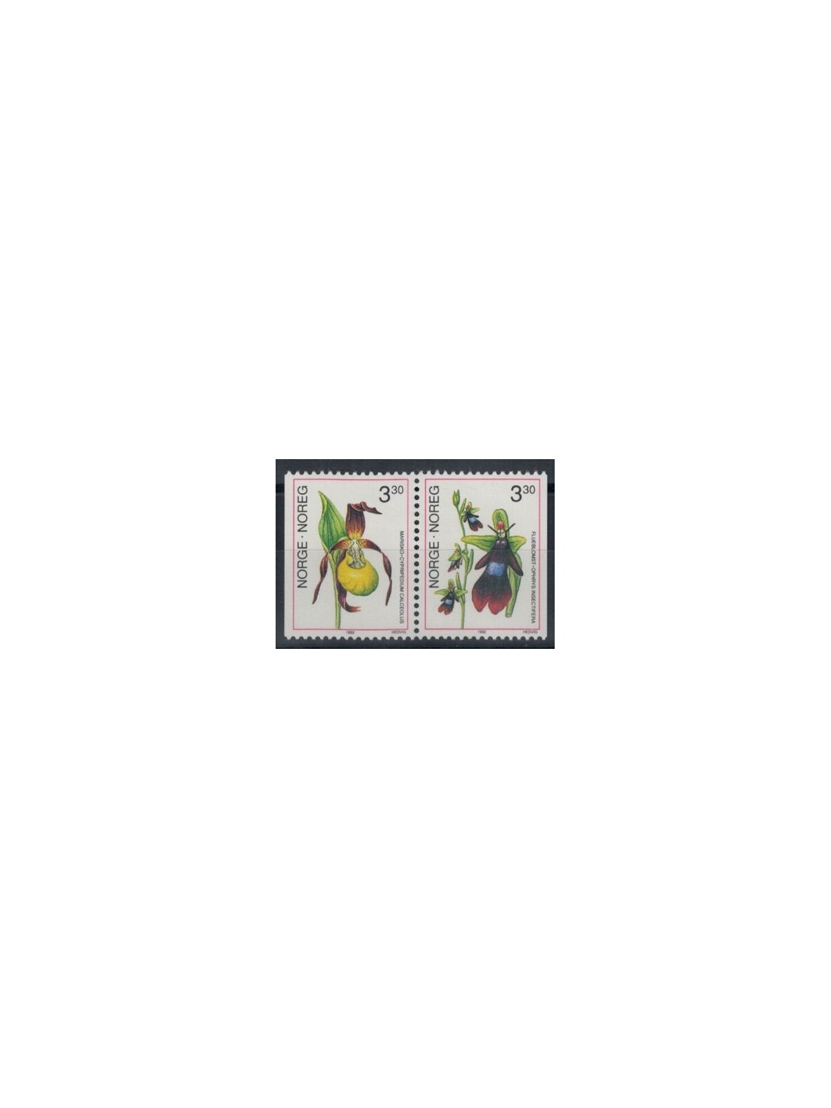 NORWAY 1992 Orchids 2v MNH**
