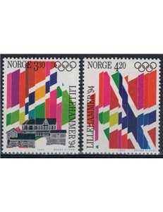 NORVEGIA 1992 Giochi olimpici Lillehammer 94 - Olympic Winter Games 2v MNH**