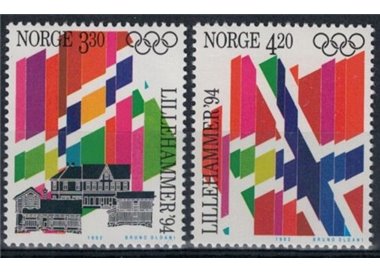 NORWAY 1992 Lillehammer Olympic Games 94 - Olympic Winter Games 2v MNH**