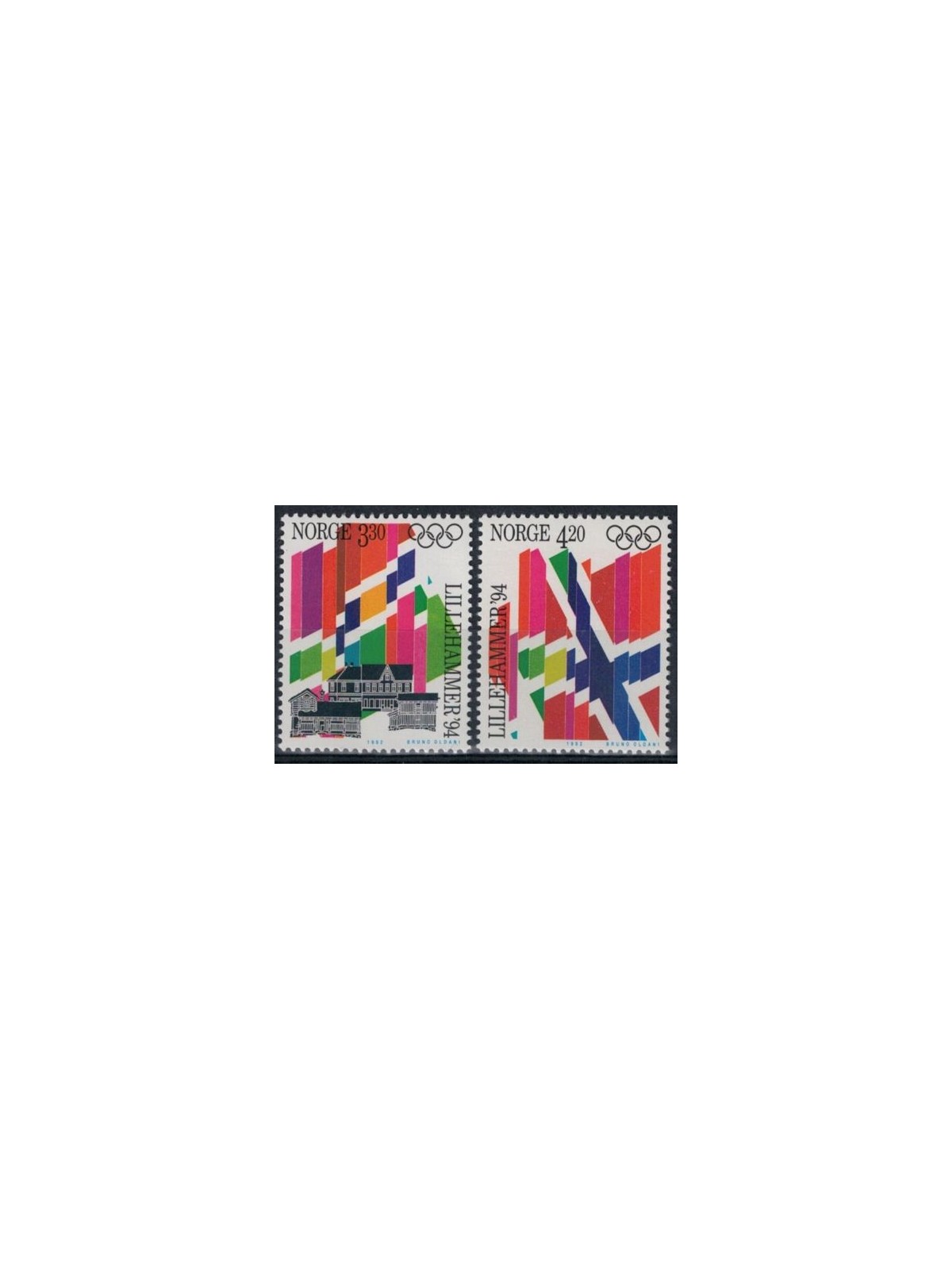 NORVEGIA 1992 Giochi olimpici Lillehammer 94 - Olympic Winter Games 2v MNH**
