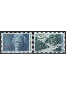 NORVEGIA 1993 150° anniversario Edvard Grieg 2v MNH**
