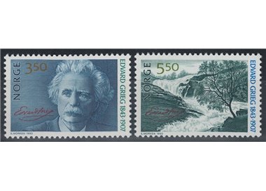 NORWAY 1993 150th Anniversary of Edvard Grieg 2v MNH**