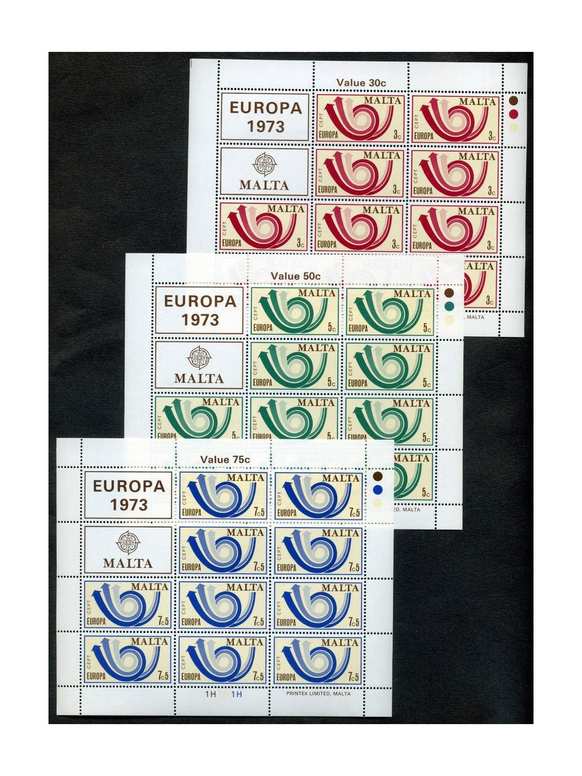 MALTA 1973 Europe 3 m/s MNH**