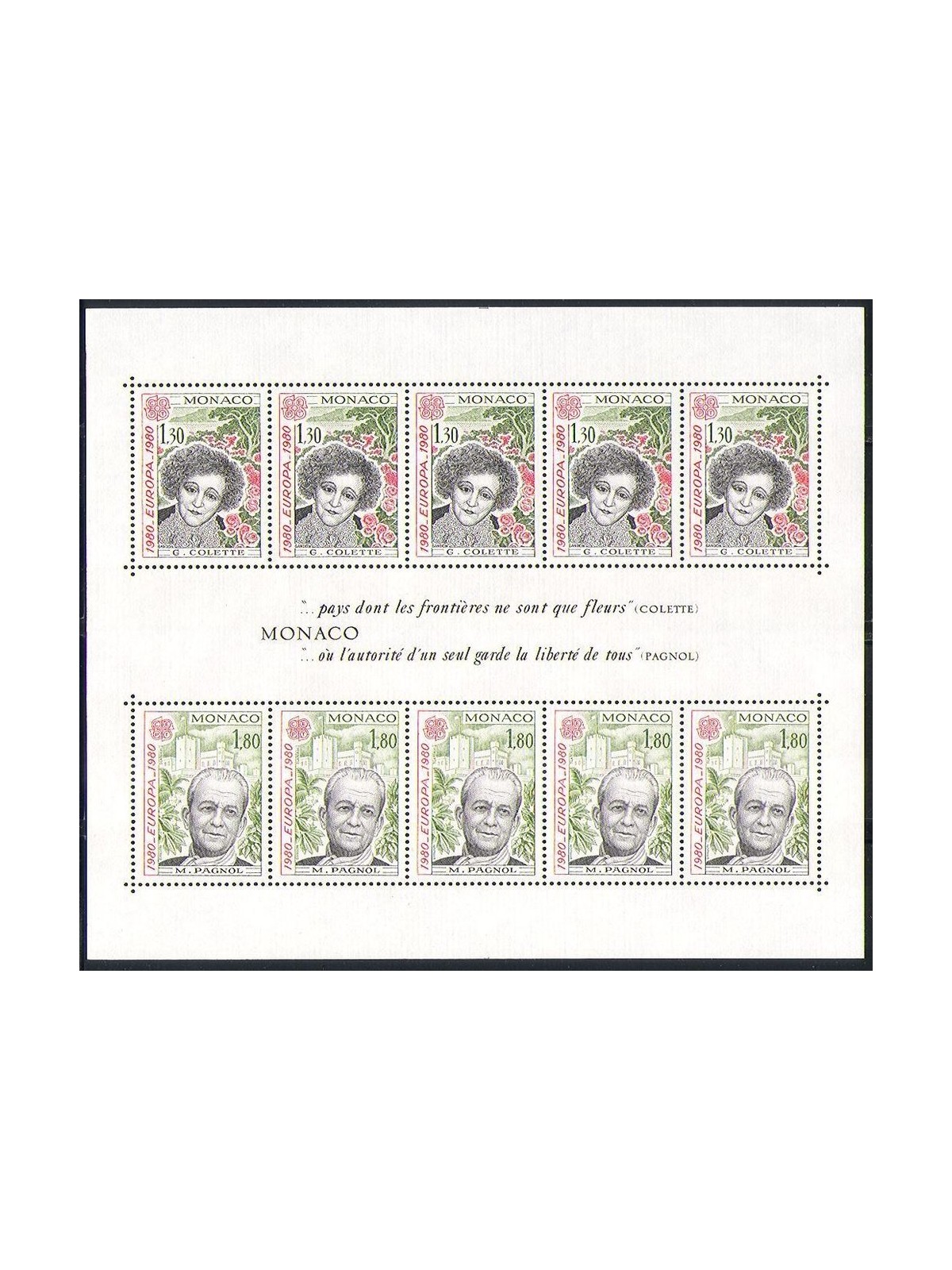 MONACO 1980 Europe s/s MNH**