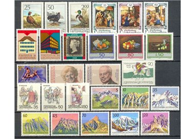 LIECHTENSTEIN 1990 Annata completa - Complete Year Set 27v MNH**