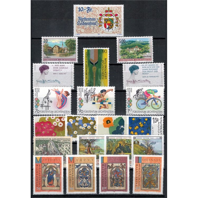 LIECHTENSTEIN 1996 Complete Year Set 21v MNH**