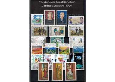 LIECHTENSTEIN 1991 Annata completa 22v MNH**