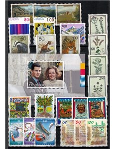 LIECHTENSTEIN 1993 Complete Year Set 24v + 1 s/s MNH**