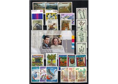 LIECHTENSTEIN 1993 Annata completa - Complete Year Set 24v + 1 BF MNH**
