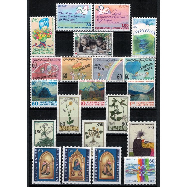 LIECHTENSTEIN 1995 Annata completa - Complete Year Set 21v MNH**