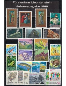 LIECHTENSTEIN 1989 Complete Year Set 24v MNH**