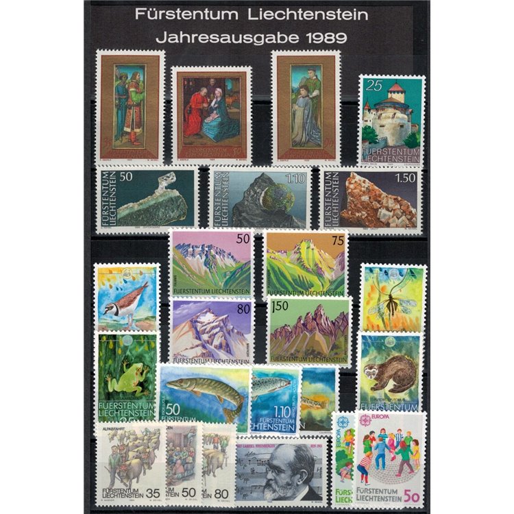 LIECHTENSTEIN 1989 Complete Year Set 24v MNH**