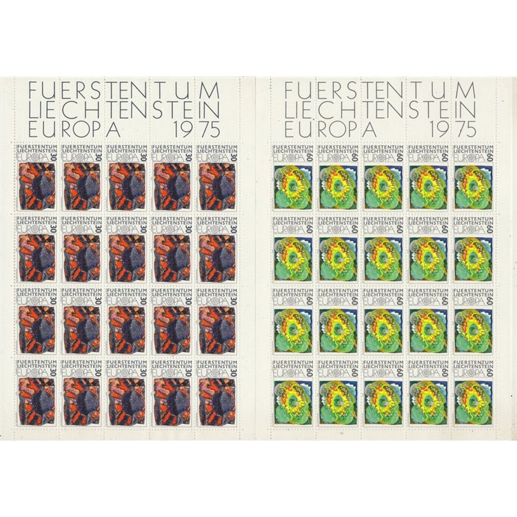 LIECHTENSTEIN 1975 Europa 2 MF MNH**