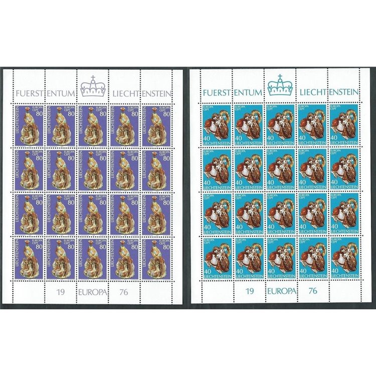 LIECHTENSTEIN 1976 Europa 2 MF MNH**
