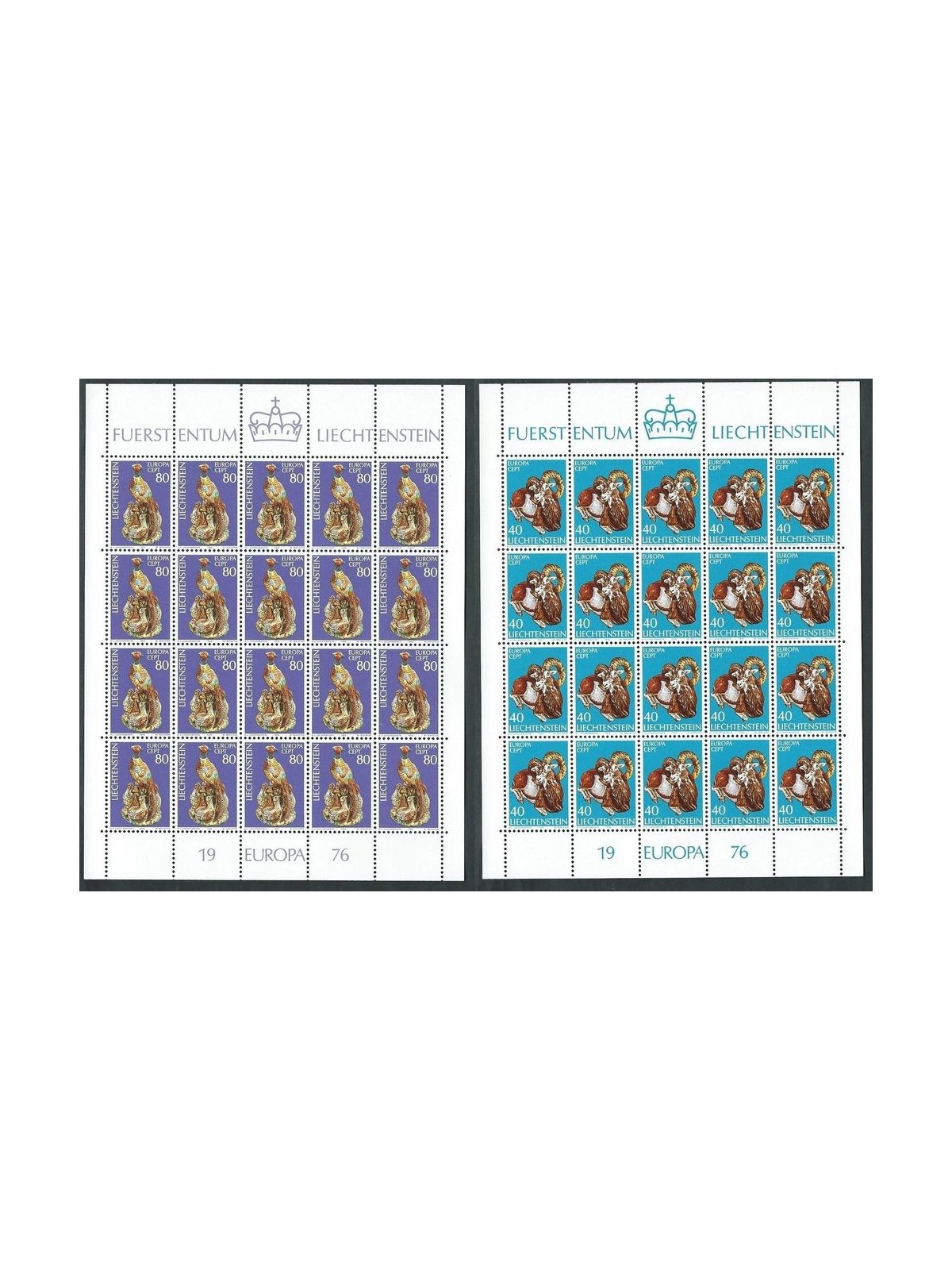 LIECHTENSTEIN 1976 Europa 2 m/s MNH**