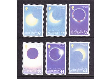 ALDERNEY 1999 Solar eclipse 6v MNH**