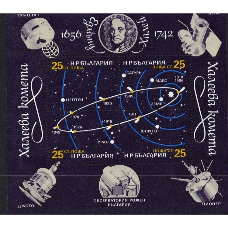 BULGARIA 1986 Cometa di Halley BF MNH**