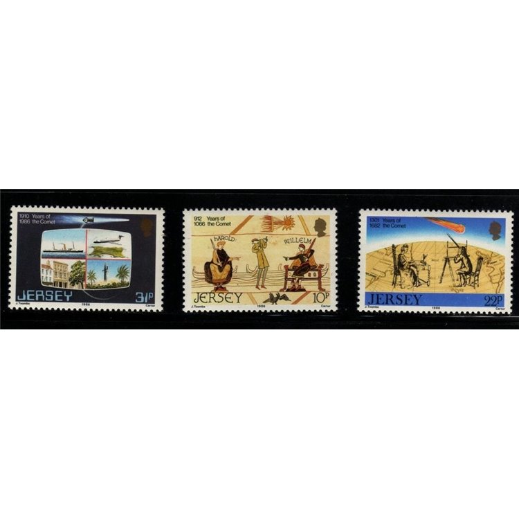 JERSEY 1986 Cometa di Halley 3v MNH**