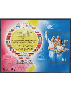 ROMANIA 1985 Helsinki Accords, KSZE 1 s/s MNH**