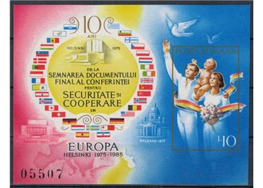 ROMANIA 1985 Accordi di Helsinki, KSZE 1 BF MNH**