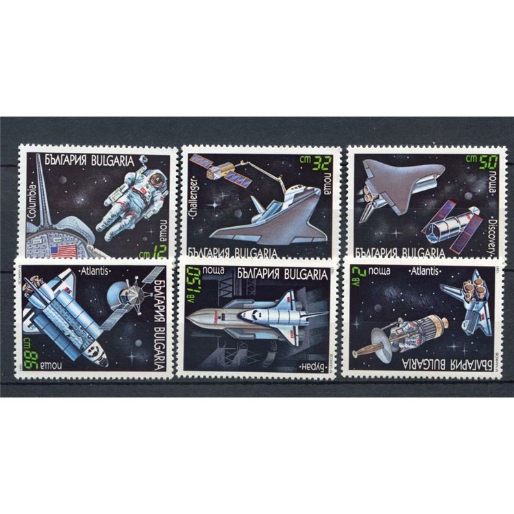 BULGARIA 1991 Conquest of Space 6v MNH**