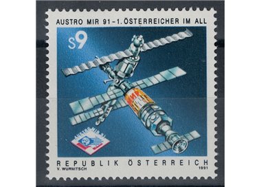 AUSTRIA 1991 Austromir 91, space flight MNH**