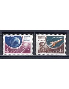 RUSSIA 1961 Cosmonauta Herman Stepanovich Titov 2v MNH**