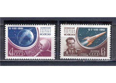 RUSSIA 1961 Cosmonauta Herman Stepanovich Titov 2v MNH**