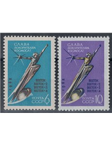 RUSSIA 1962 From Vostok I to Vostok IV 2v MNH**