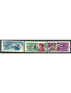 RUSSIA 1963 Vostok 5 and 6, group space flight 3v MNH**