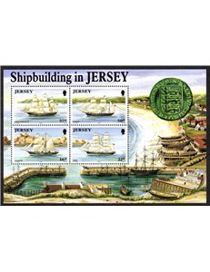JERSEY 1992 Costruzioni navali BF MNH**